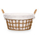 ROUND BASKET WITH HANDLES NATURAL SMALL