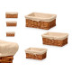 SET 3 PANIER RECTANGULAIRE EN OSIER