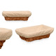 PANIER RECTANGULAIRE EN OSIER ET BOIS