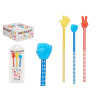 SET 3 PENCILS WITH ERASER FINGERS ASSORT 2