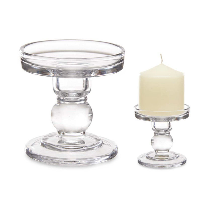 CANDELABRO A SFERA DI CRISTALLO S 9CM