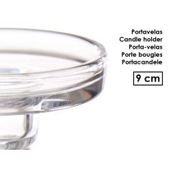 CANDELABRO CRISTAL BOLA S 9CM