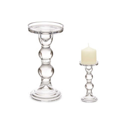 CANDELABRO A SFERA DI CRISTALLO L 18CM