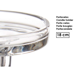 CANDELABRO A SFERA DI CRISTALLO L 18CM
