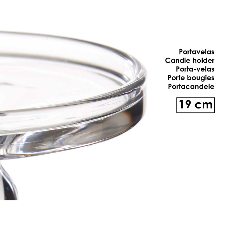 CANDELABRO CRISTALLO ANELLO S 19CM