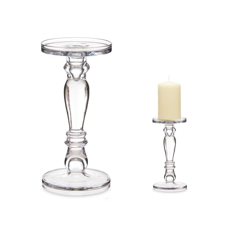 CANDELABRO CRISTALLO ANELLO M 28CM