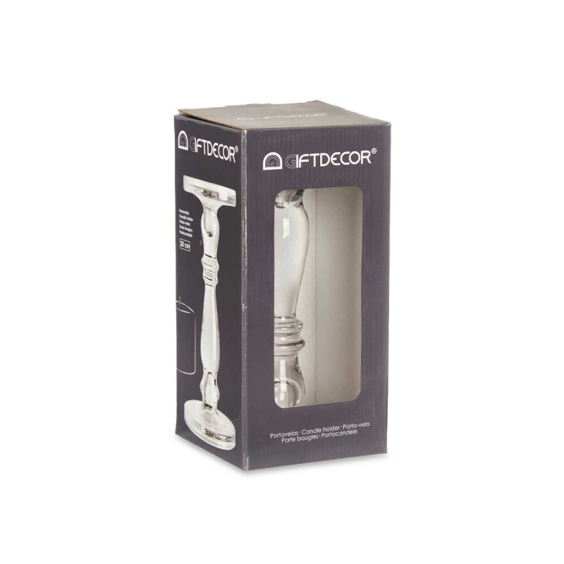 CANDELABRO CRISTAL ANILLO M 28CM