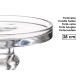 CANDELABRO CRISTAL ANILLO M 28CM