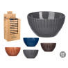 BOL 13CM RAYURES COULEURS FONCÉES ASSORT 4 650ML