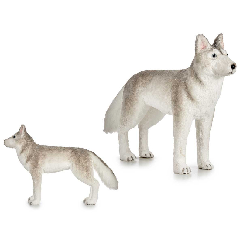DOG GREY FOR CHRISTMAS DECORATION 87CM 
