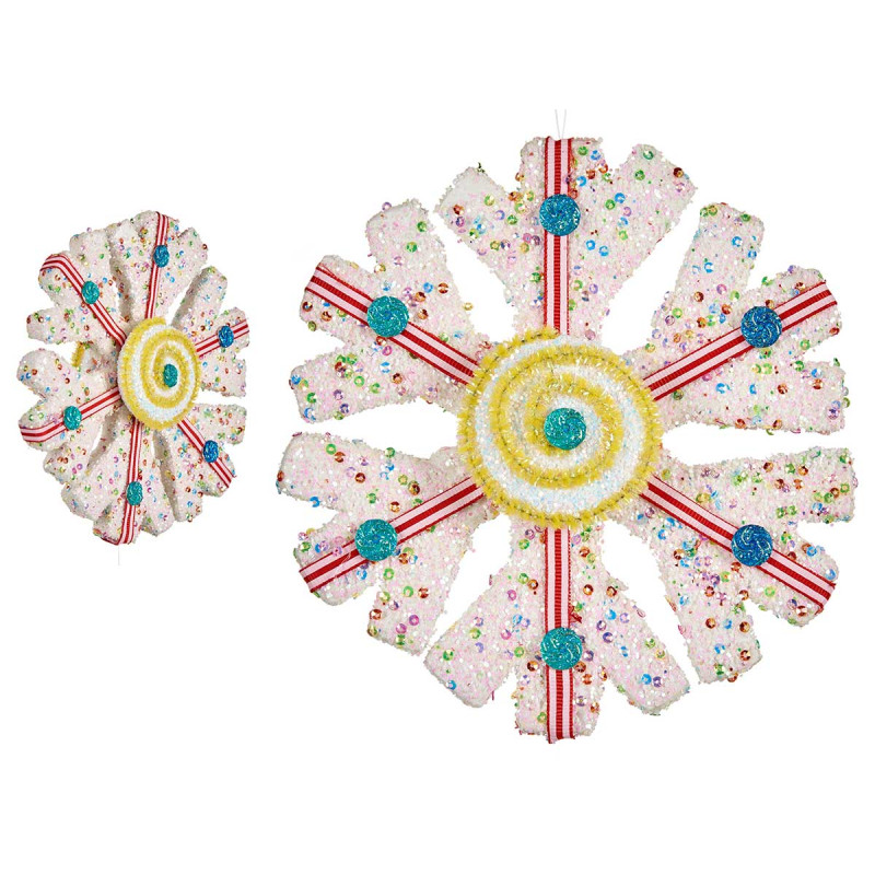 RED SNOWFLAKE 17CM 