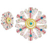 FLOCON DE NEIGE ROUGE 17CM 