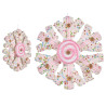 FLOCO DE NEVE ROSA 17CM