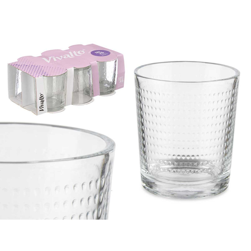 SET 6 GLASSES 265ML DOTS NILO
