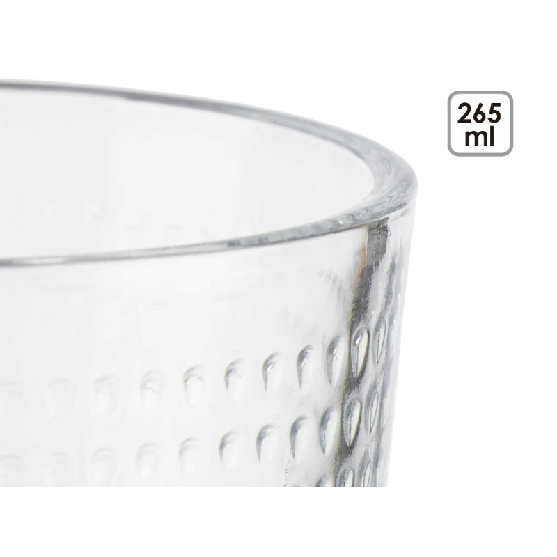 SET 6 GLASSES 265ML DOTS NILO