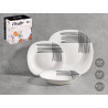 VAISSELLE DÉCORÉE CARRÉE 18 PIÈCES