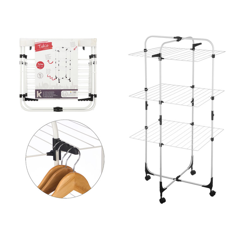 ÉTENDOIR À LINGE VERTICAL PLIANTE 30M