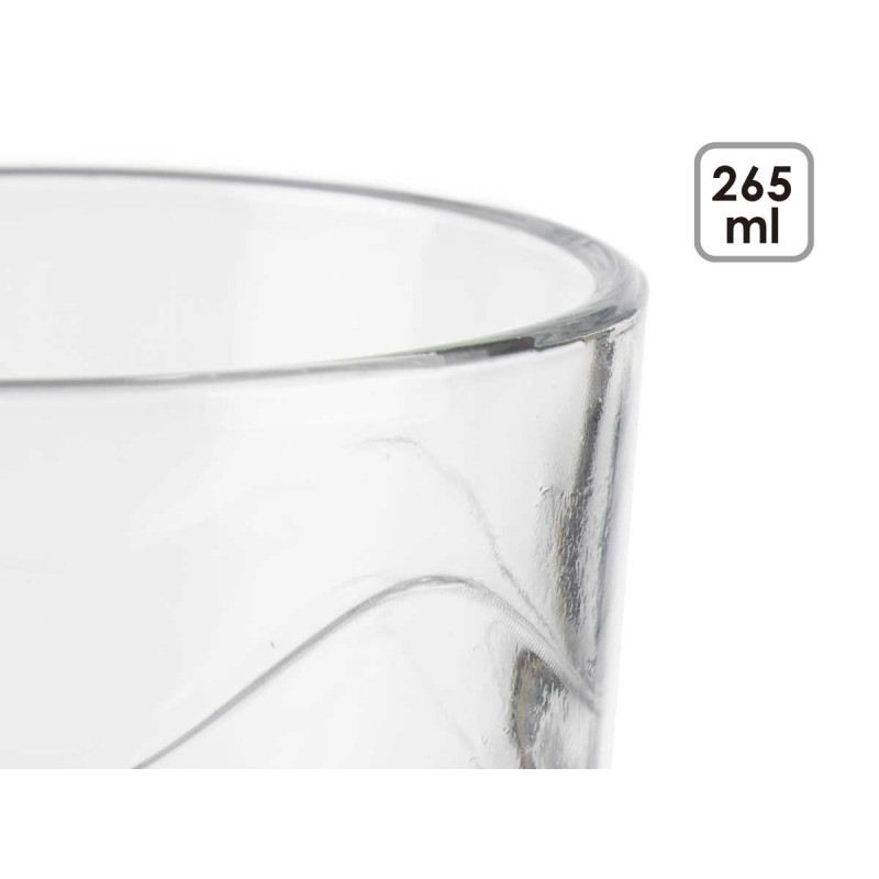 SET 6 VASOS 265ML ONDAS SELLA