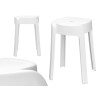 TABOURET ROND EN PLASTIQUE BLANC