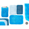 TAPETE PELO LONGO 40X60 C 3 TONS AZUIS