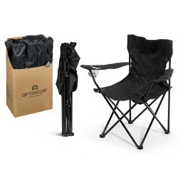 FOLDING FISHERMAN CHAIR BLACK