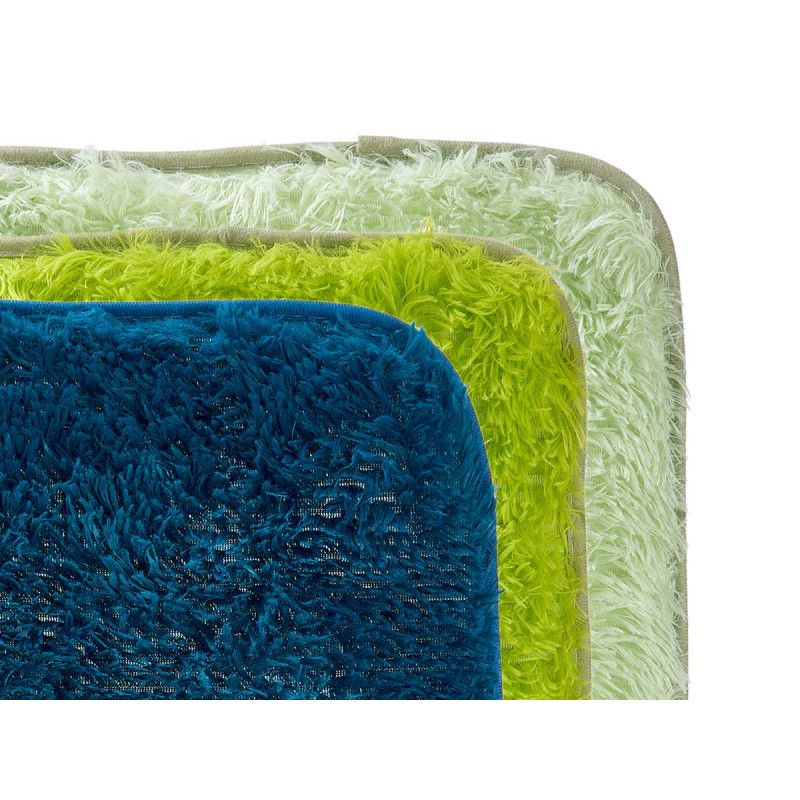 TAPETE PELO LONGO 40X60 C 3 TONS VERDES