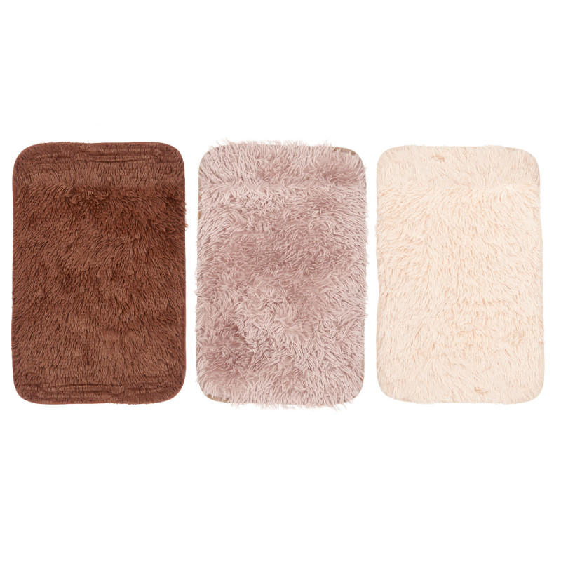TAPPETO FILO LUNGO 40X60 CM 3 TONALITÀ MARRONI