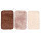 LONG PILE CARPET 40X60 CM 3 BROWN SHADES