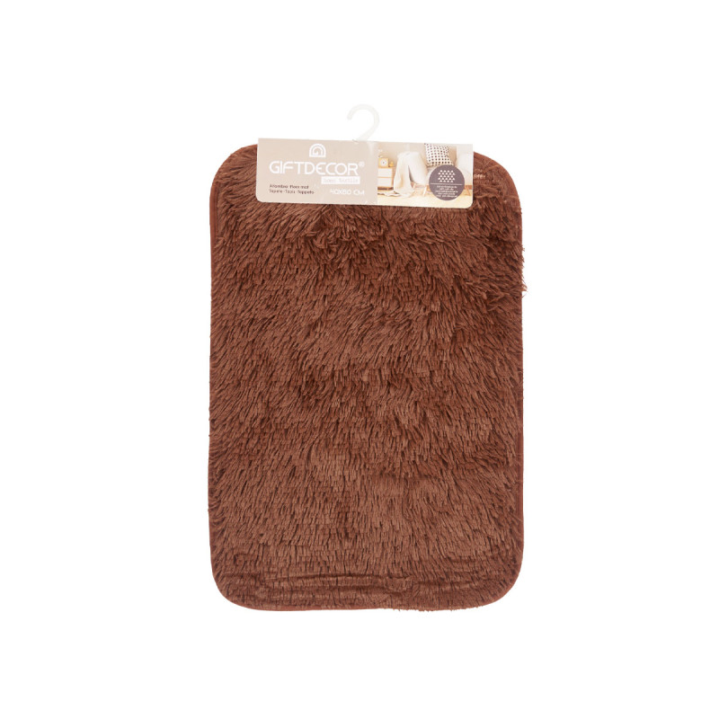 LONG PILE CARPET 40X60 CM 3 BROWN SHADES