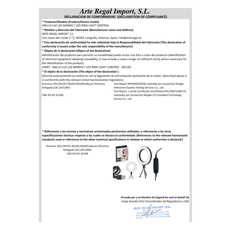 ANELLO LECE LED TELECOMANDO 