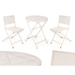 SET MESA Y 2 SILLAS BLANCO ROTO