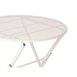 SET TABLE AND 2 CHAIRS OFF-WHITE
