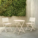 SET MESA Y 2 SILLAS BLANCO ROTO