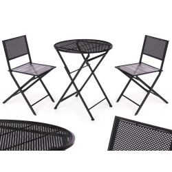 SET MESA Y 2 SILLAS NEGRO