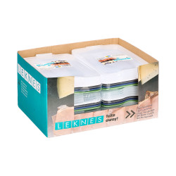 SET 4 BOÎTES À LUNCH ASSORT 4 COULEURS 1,2L