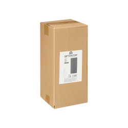 CYLINDRICAL ACRYLIC APARENZA VASE BLACK 15X35CM