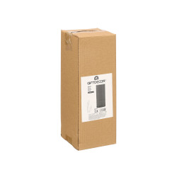 CYLINDRICAL ACRYLIC APARENZA VASE BLACK 12X35CM