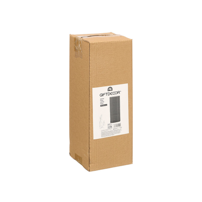 CYLINDRICAL ACRYLIC APARENZA VASE BLACK 12X35CM