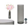 CYLINDRICAL ACRYLIC VASE BLACK 12X40CM