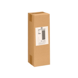 CYLINDRICAL APARENZA ACRYLIC VASE BLACK 12X40CM