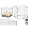 VASO QUADRATO ACRILICO 10X10CM