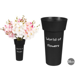 JARRA FLORISTA PRETA 35CM