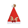 GORRO PAI NATAL HASTES RENA GRANDE DOURADO