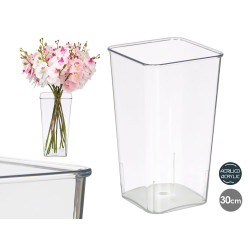 VASO QUADRADO ACRILICO 30CM
