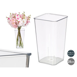 VASO QUADRADO ACRILICO 24,5CM