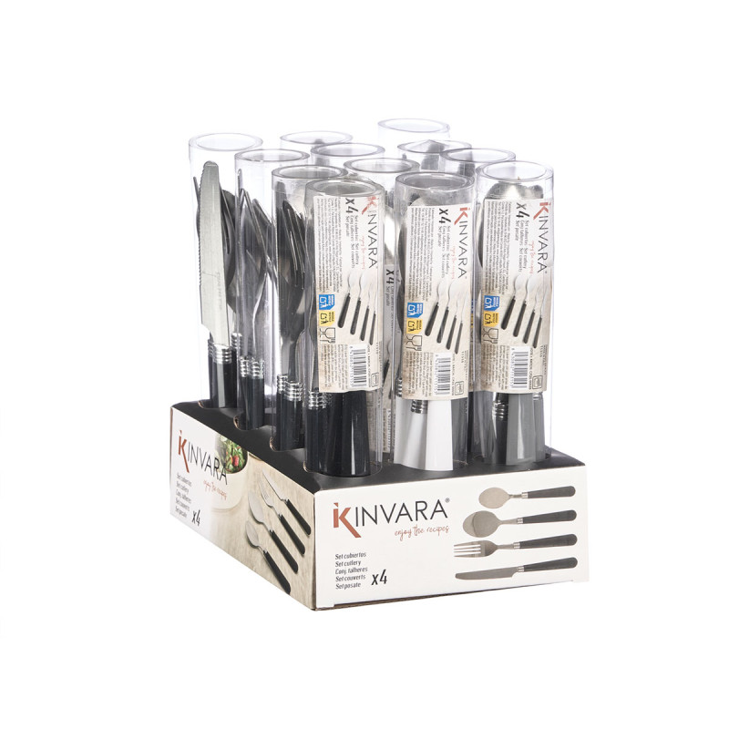 SET 4 COUVERTS ASSORT 3 COULEURS NEUTRES