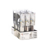SET 4 COUVERTS ASSORT 3 COULEURS TERRE