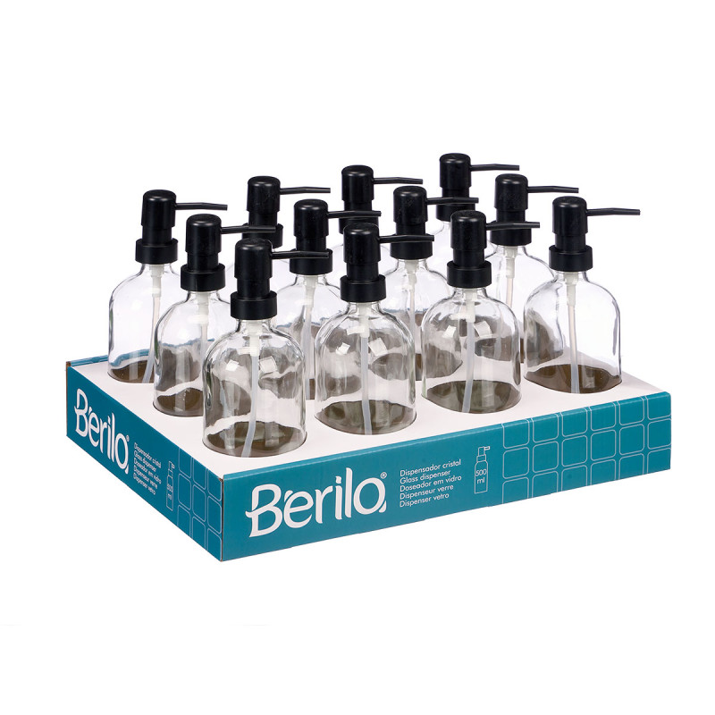 DISPENSEUR  VERRE ROND TRANSPARENT 500ML 