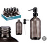 DISPENSER VETRO ROTONDO GRIGIO 500ML