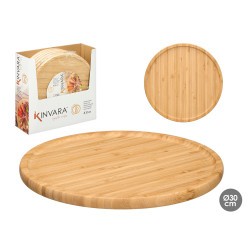 PLATEAU ROND EN BAMBOU 30X30CM